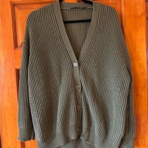 Jenni Kayne Olive Cotton Cocoon Cardigan